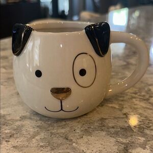 Adorable Dog Face Ceramic Mug - Black and White